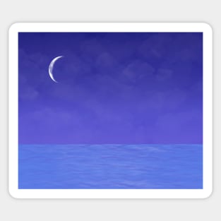 Cloudy skies over the sea Sticker